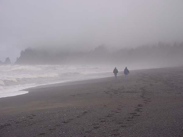 Hiking on the Beach